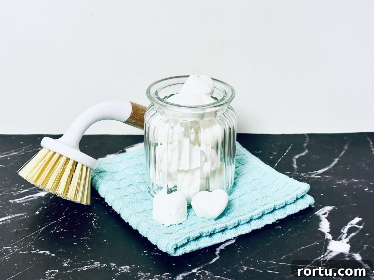 jar of homemade dishwashing pods
