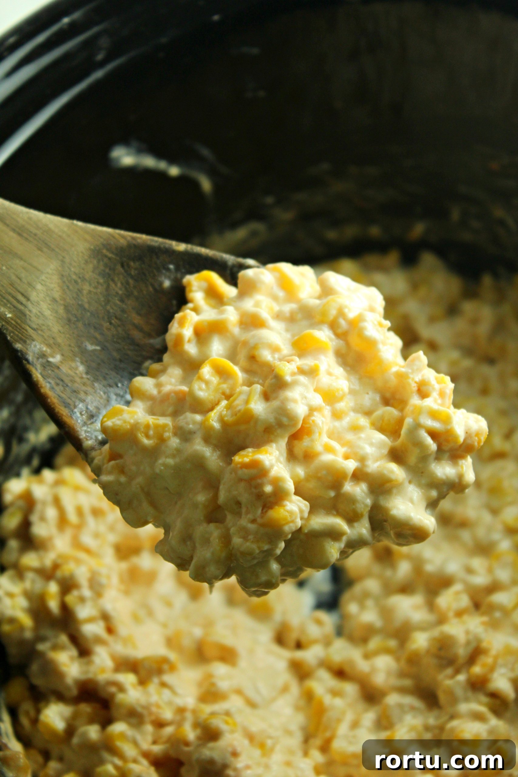Cheesy corn in bowl