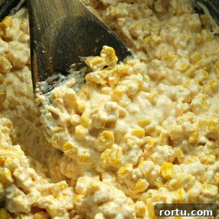 Creamy slow cooker cheesy corn