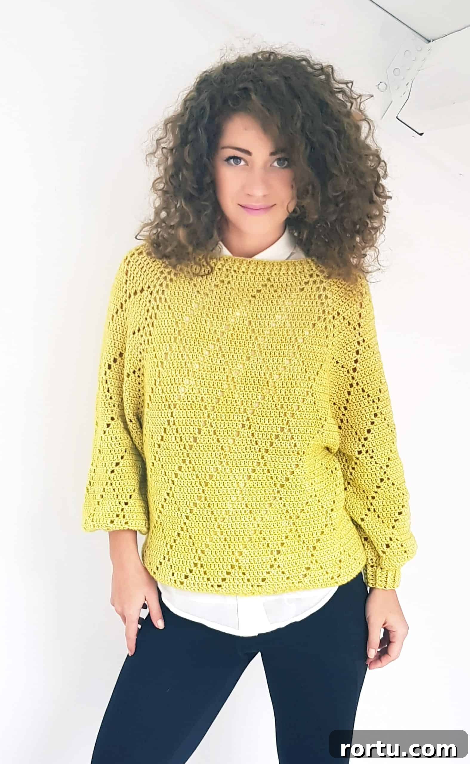Top-down Raglan sweater